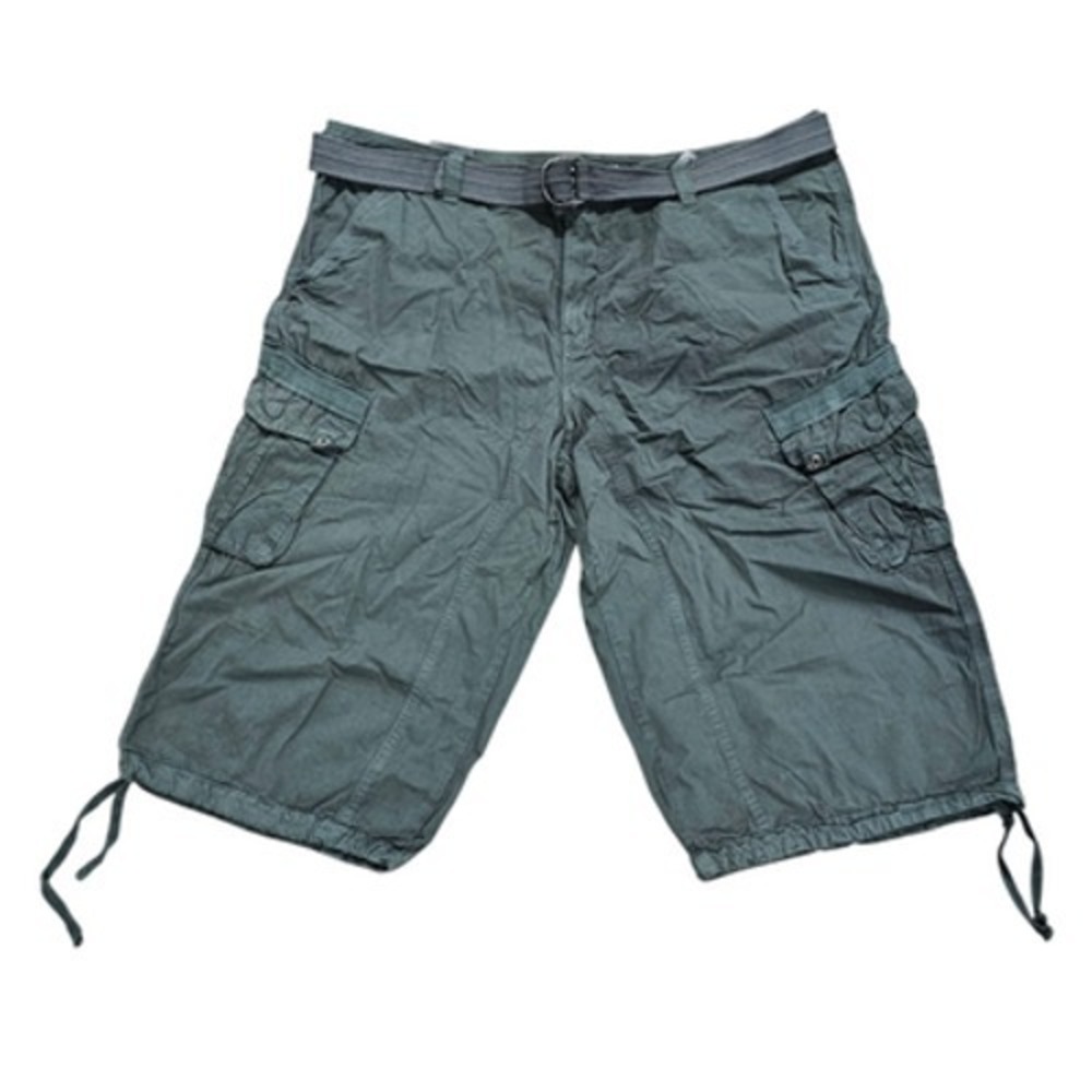 XRAY JEANS Men's Charcoal Cargo Shorts Size 44 Belted Cotton Drawstring New NWT